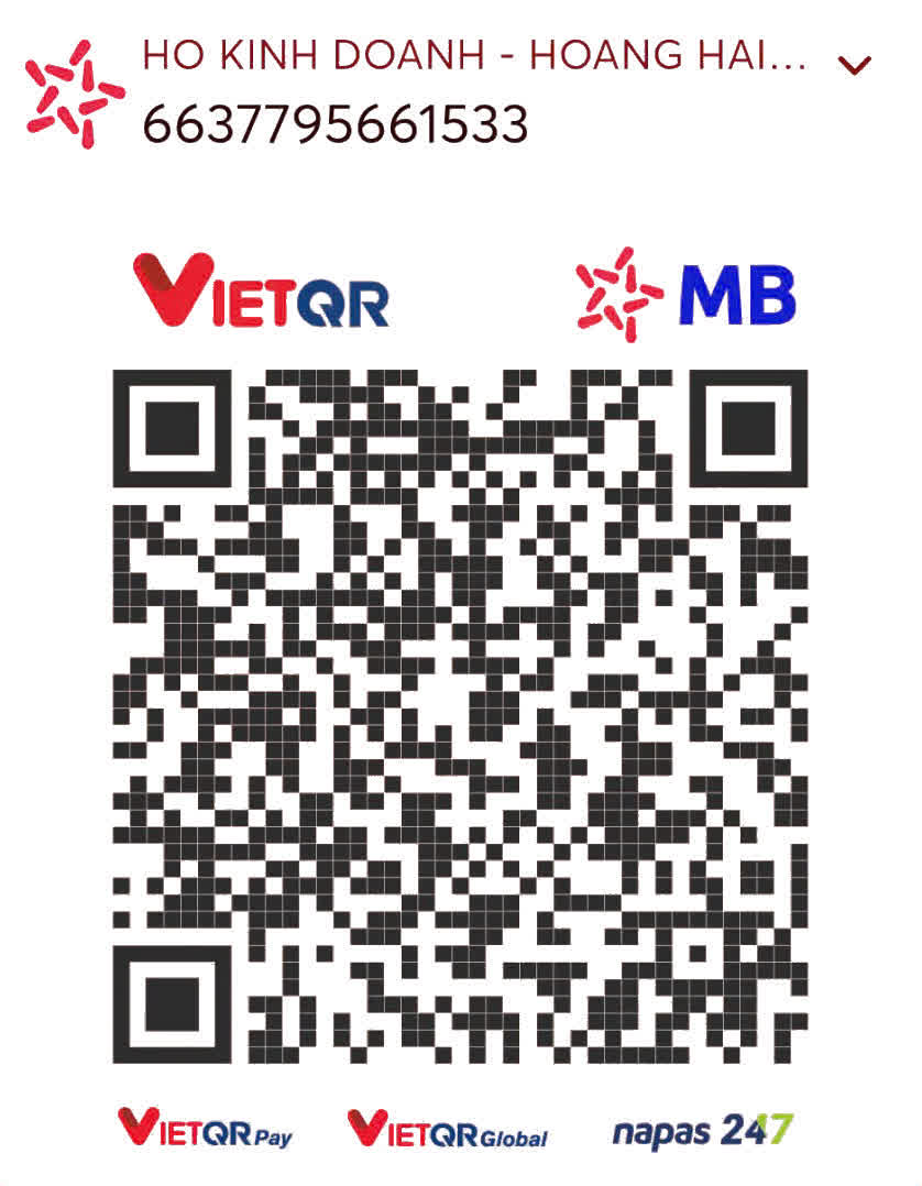 Mã QR và số tài khoản ủng hộ Hoàng Hải Decor